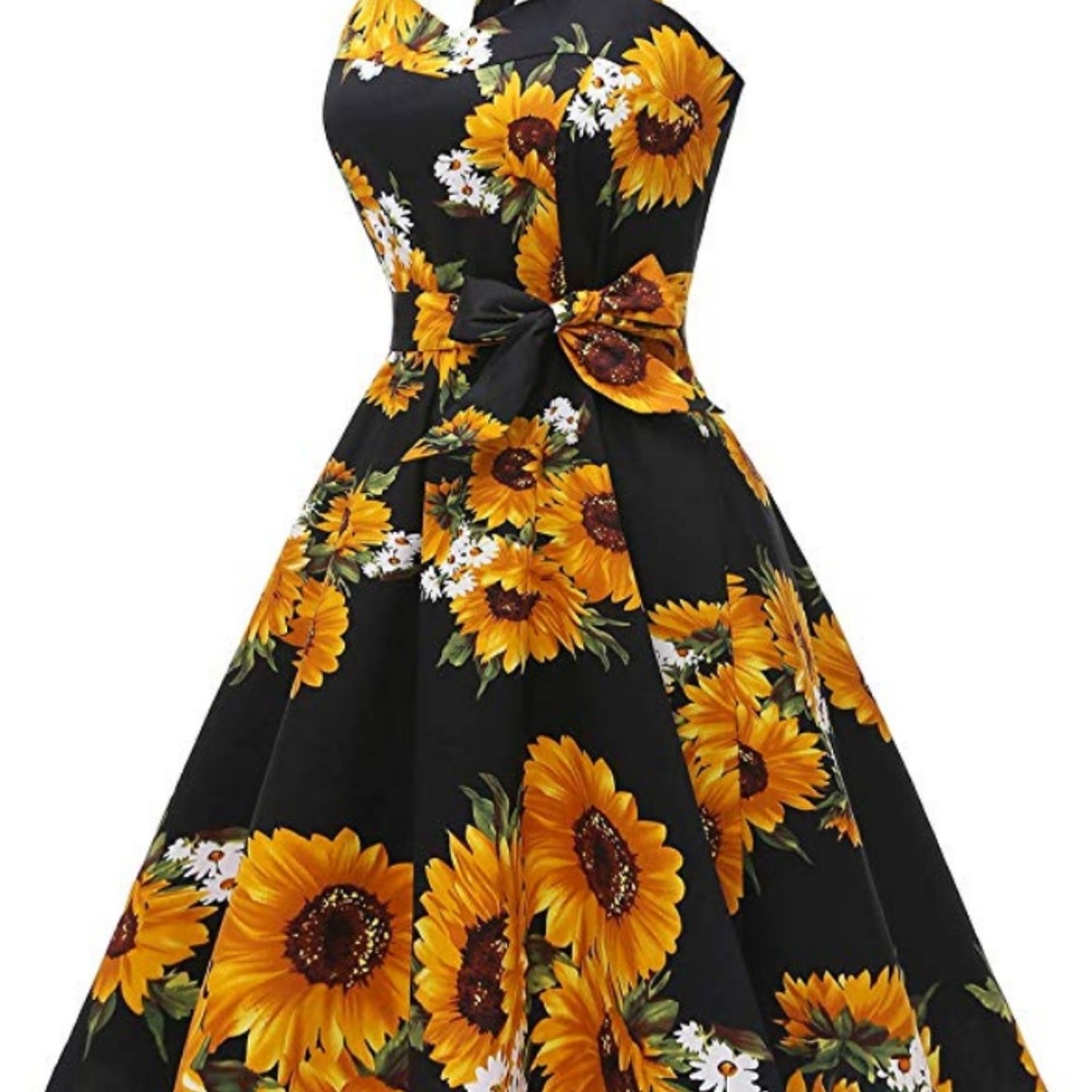 Vintage Audrey Dress Halter Retro Cocktail Dress